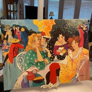 Marcia Banks On The Terrace Print On Canvas